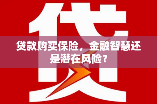 八里贷款购买保险，金融智慧还是潜在风险？