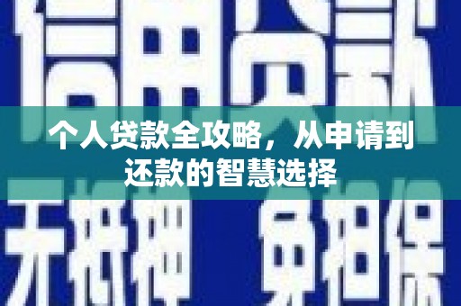 八里个人贷款全攻略，从申请到还款的智慧选择