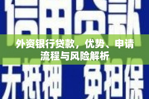 八里外资银行贷款，优势、申请流程与风险解析