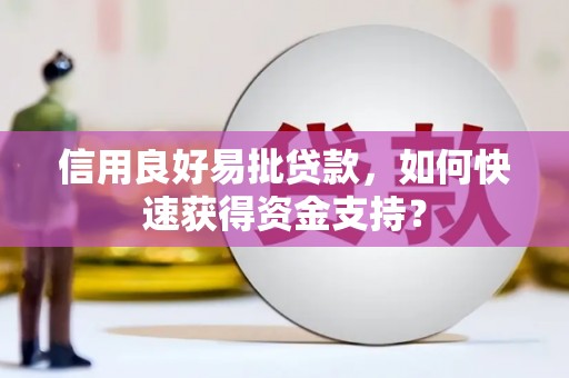 八里信用良好易批贷款，如何快速获得资金支持？