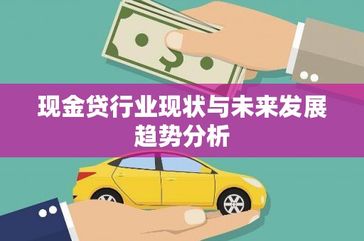 八里现金贷行业现状与未来发展趋势分析