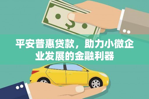 八里平安普惠贷款，助力小微企业发展的金融利器