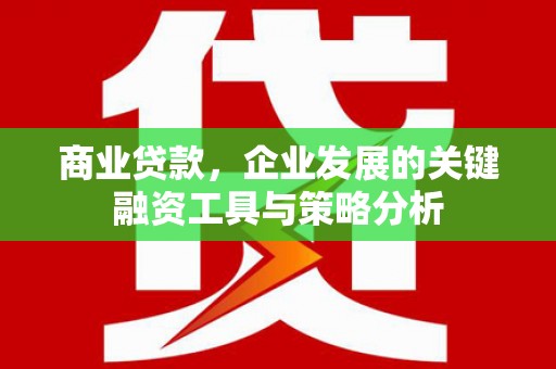 八里商业贷款，企业发展的关键融资工具与策略分析