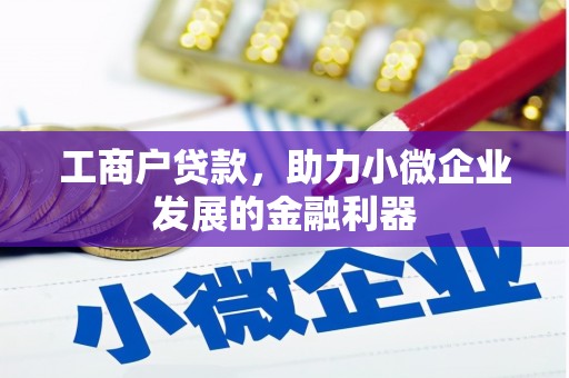 八里工商户贷款，助力小微企业发展的金融利器