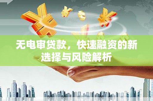 八里无电审贷款，快速融资的新选择与风险解析