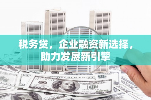 八里税务贷，企业融资新选择，助力发展新引擎