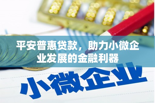 八里平安普惠贷款，助力小微企业发展的金融利器